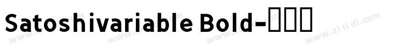 Satoshivariable Bold字体转换